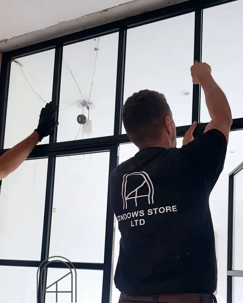 Windows Store Ltd installer fitting a window in a London home