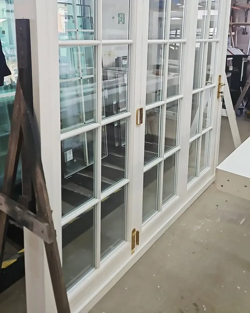 Bespoke timber glazed doors with true glazing bars, made in the Windows Store Ltd workshop