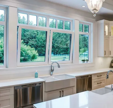 Timber tilt and turn windows in a London home, made by Windows Store Ltd