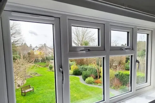 Timber tilt and turn windows in a London home